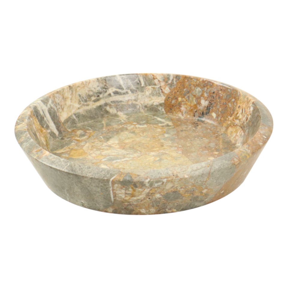 Prachtige Zware Grote Marmeren Fruitschaal Xl Natuursteen 40cm image 12