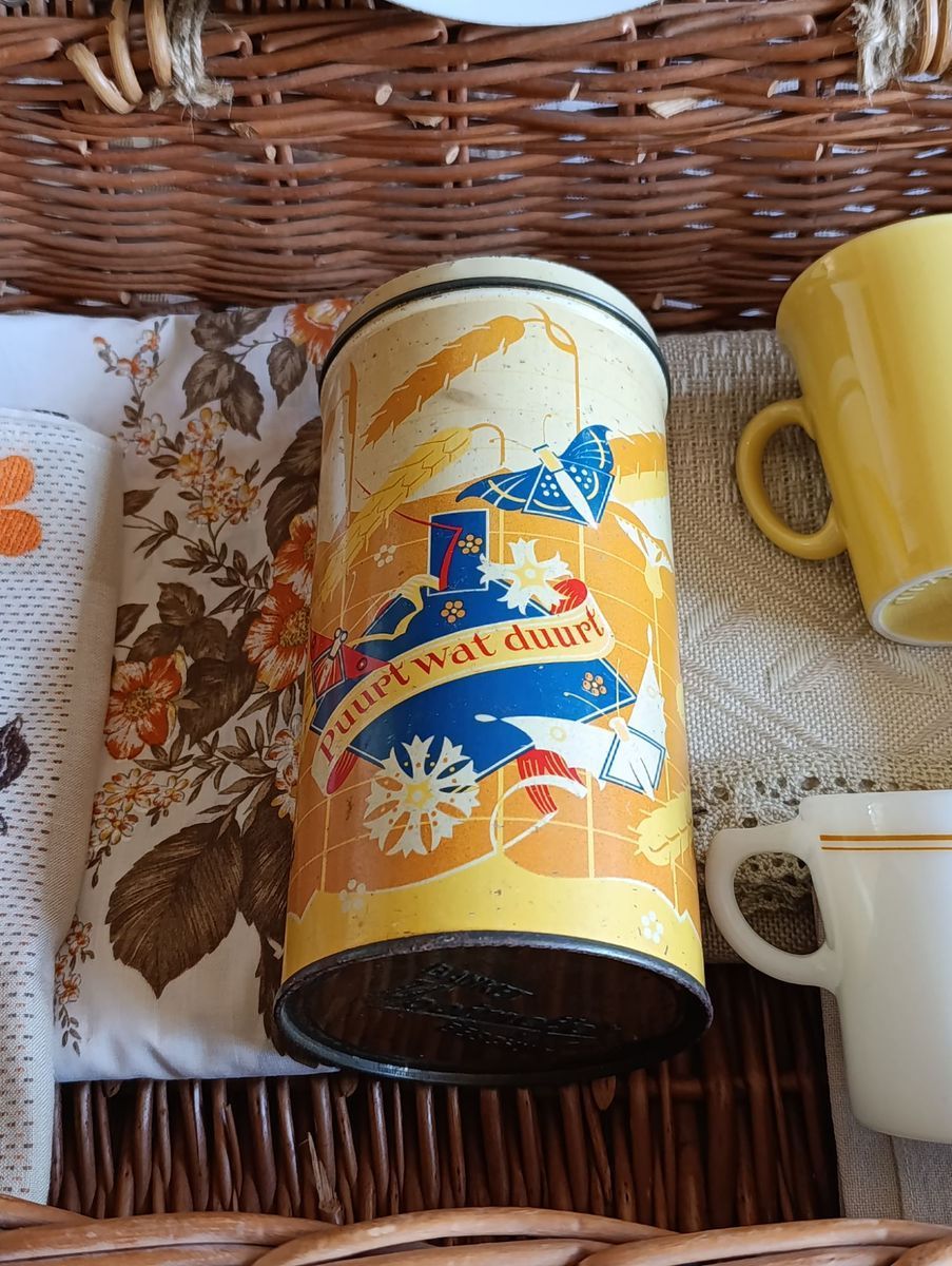 Vintage Picknickmand Van Optima England, Uniek & Duurzaam Gerestyled image 6