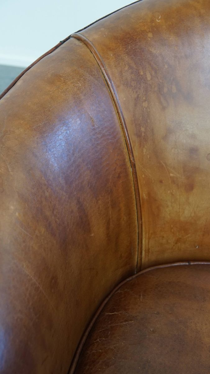 Geweldige, Unieke Vintage Schapenleren Design Fauteuil Van Bart van Bekhoven image 14