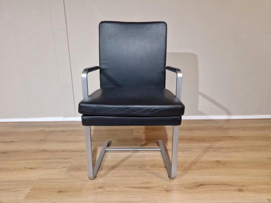 4X Hulsta D13 Stoelen - Eetkamerstoelen - Zwart Leder-Design image 5