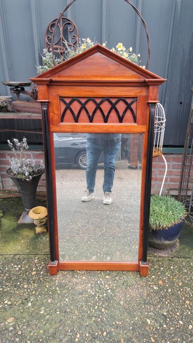 Klassieke Empire Stijl Spiegel Afm. 66 En 127cm Hoog. image 2