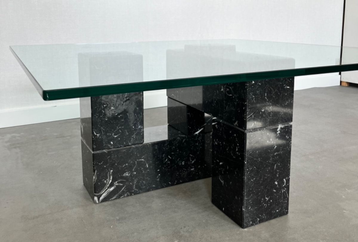 Vintage Modular Coffee Table Marble Glass Italy ‘70 image 5