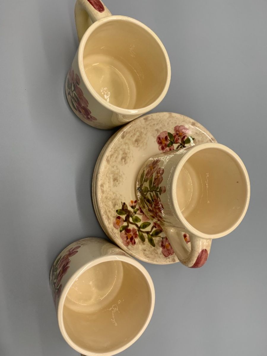 Vintage Ontbijtset Handbeschilderd 6 Delig image 5