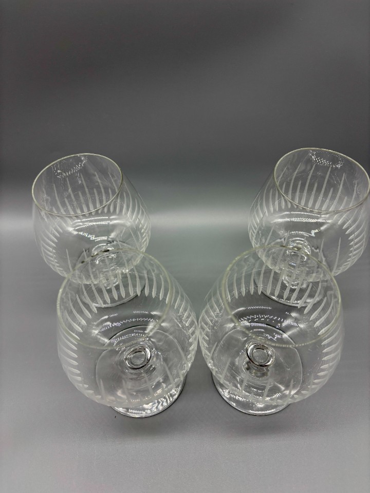 Set Kristallen Gegraveerde Cognacglazen 4 Stuks image 4
