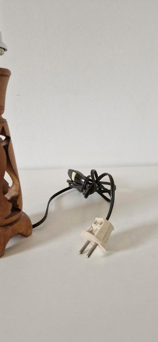 Vintage Lamp Lampenpootje Teakhout image 6
