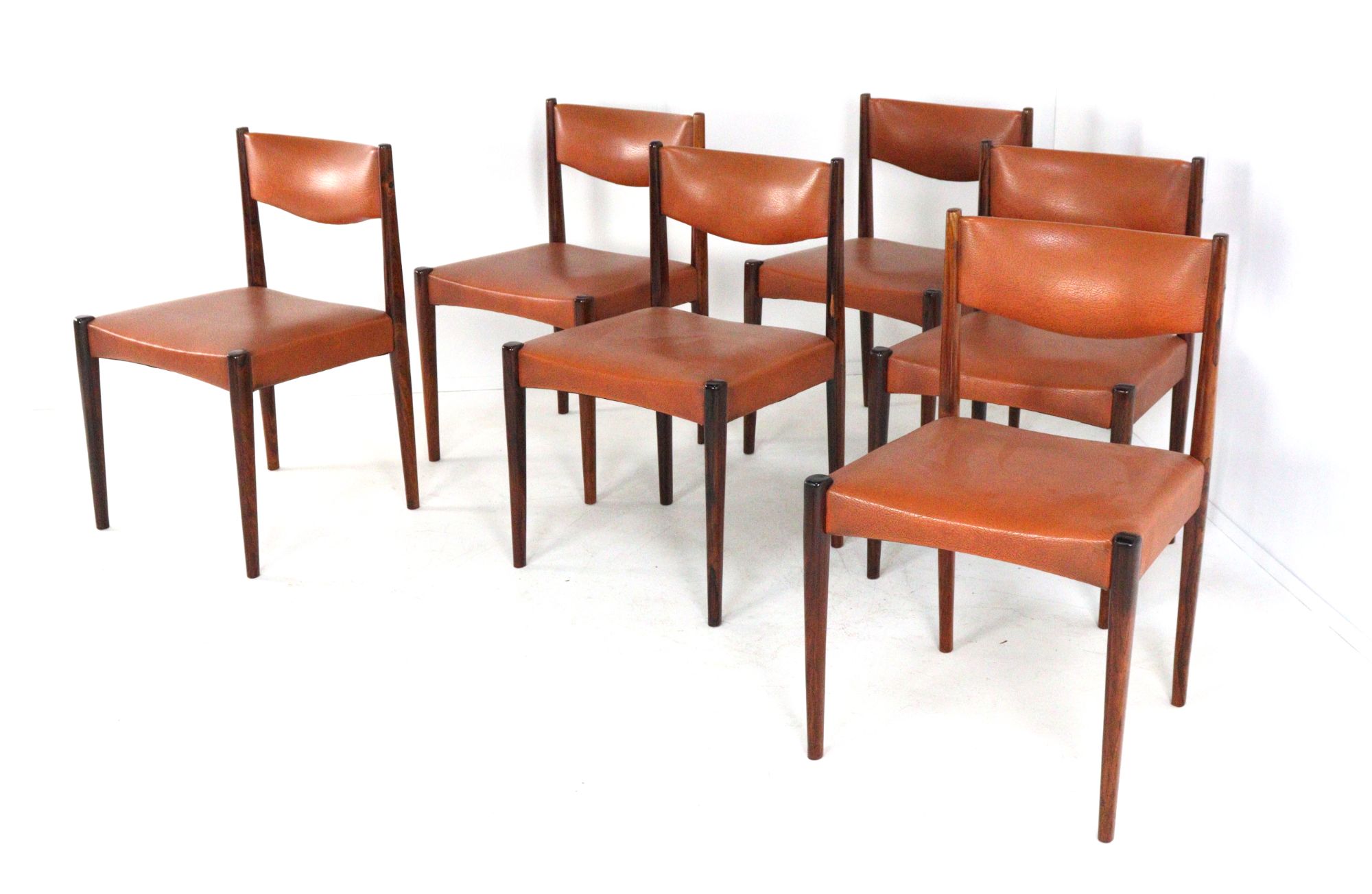 Set 6 Palissander Eetkamerstoelen Stoelen Vintage 'cellemuiden' image 16