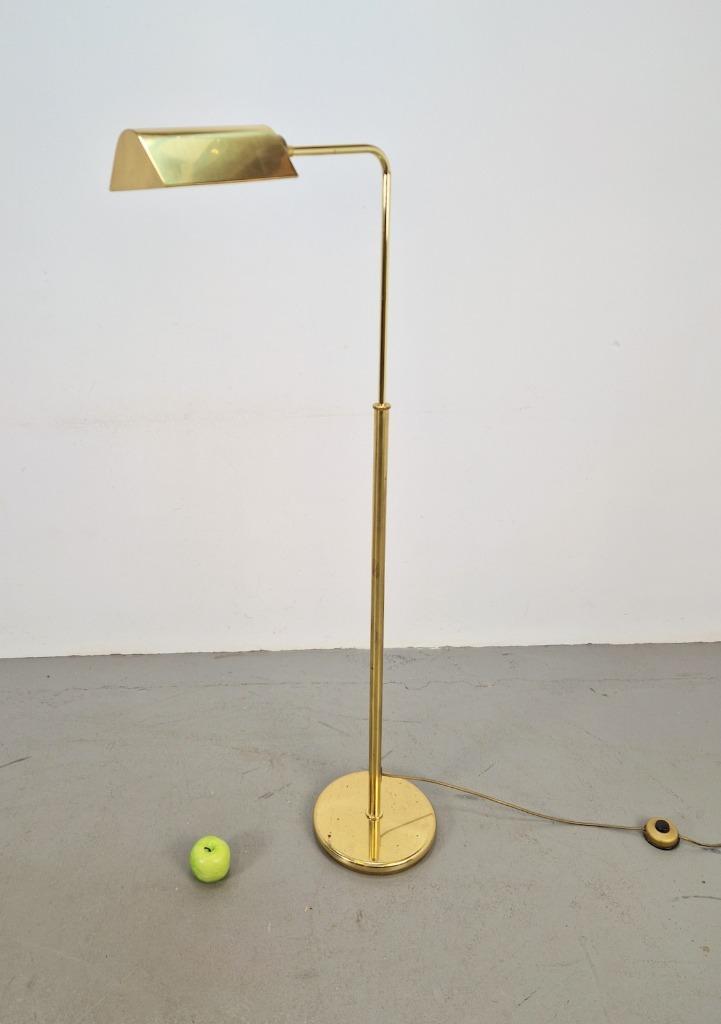 Regency Vloerlamp Messing Verstelbaar Leeslamp Italy ’70 image 2