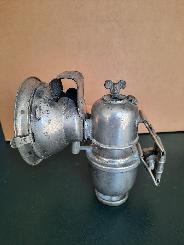 Antieke Carbid Lamp Gemaakt In Lyon Frankrijk image 5