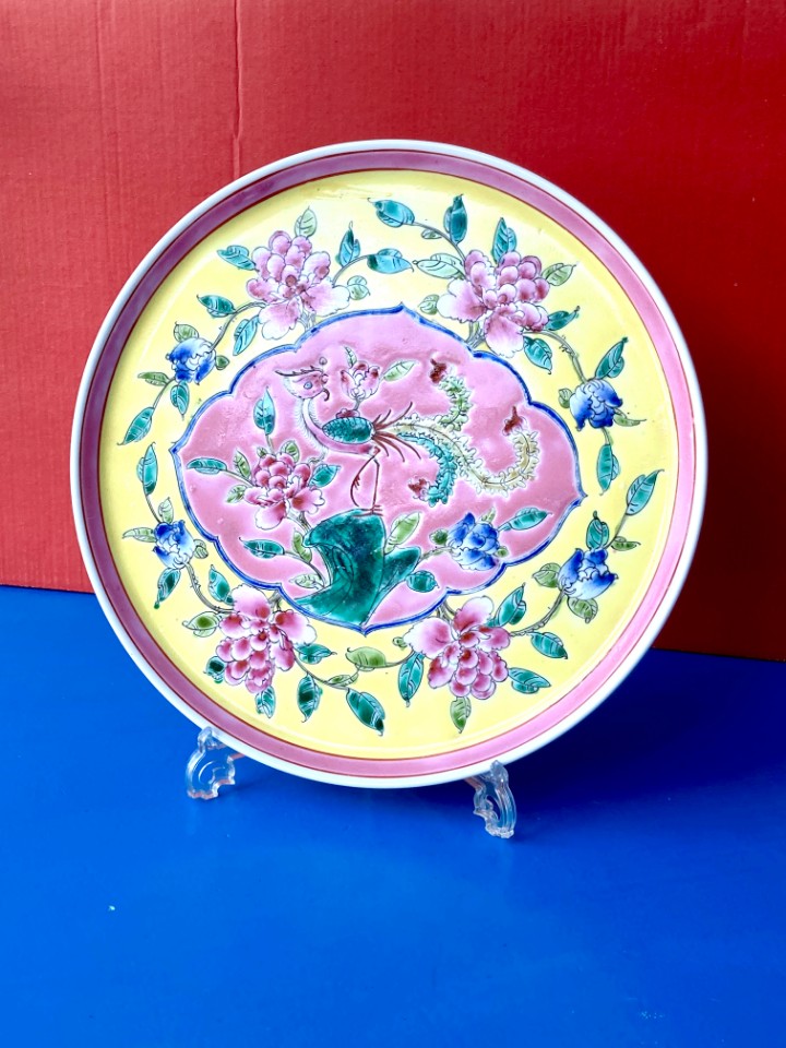 Decorative Plate Nyonya Peranakan Chinese Porcelain image 5