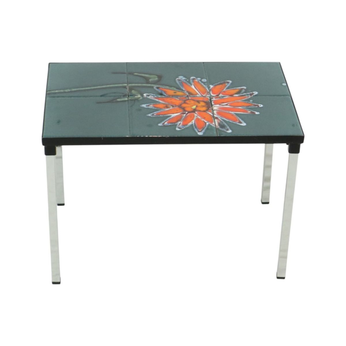 Kleine Keramische Tegeltafel Chroom Adri Belarti Oranje Bloem 47cm image 7