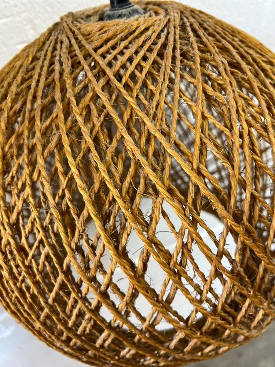 Vintage Luster / Hanglamp Uit Koord / Wabi Sabi Stijl image 6