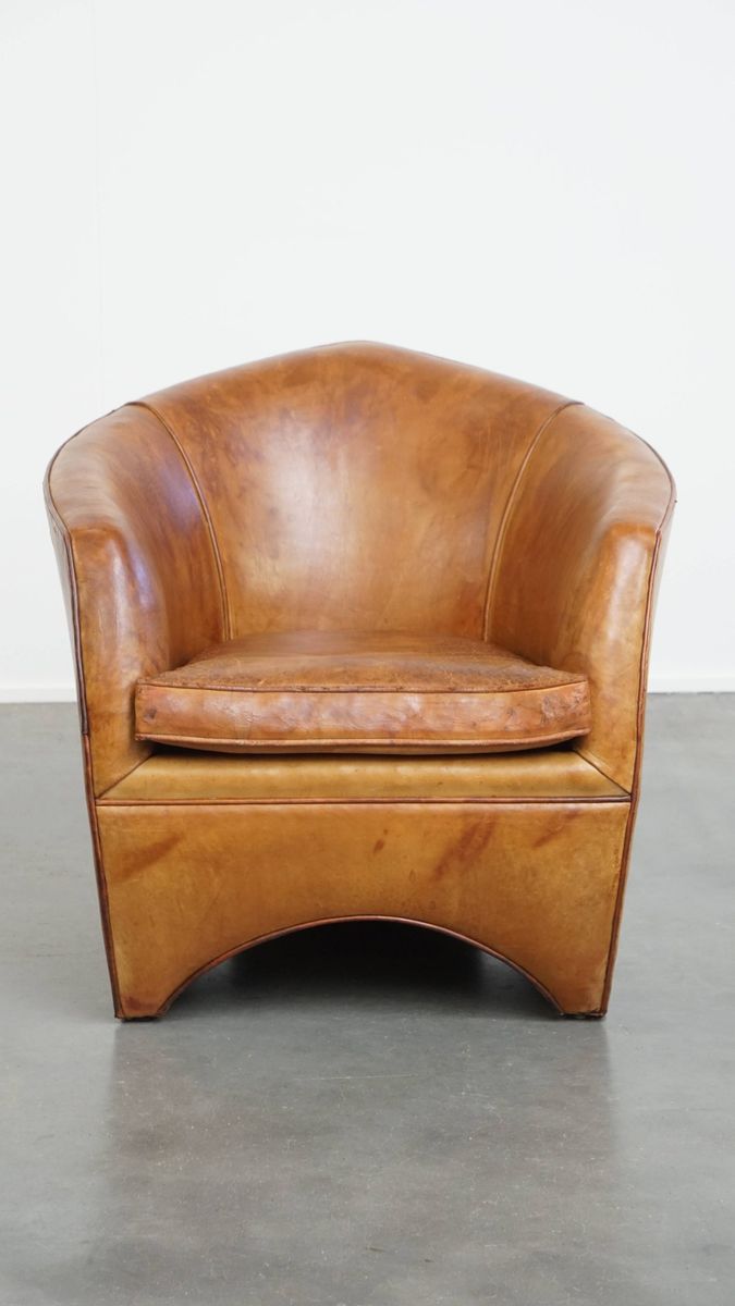 Geweldige, Unieke Vintage Schapenleren Design Fauteuil Van Bart van Bekhoven image 9