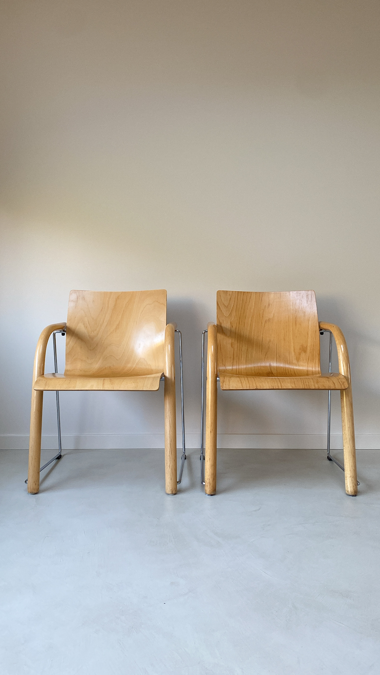 Vintage Houten Thonet Stoelen S320 image 4