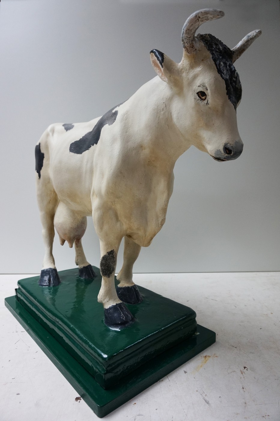 Oude Gipsen Model Van Koe Uit Slagerij, Beenhouwerij image 15