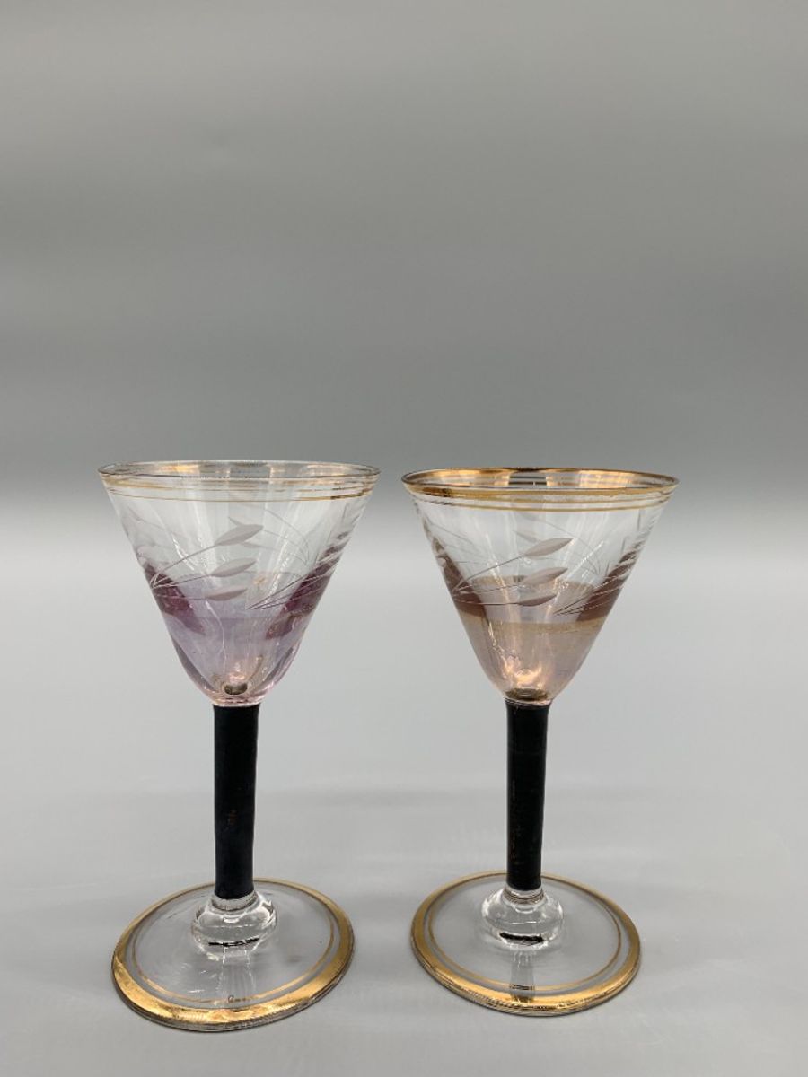 Art Deco Voetglaasjes Gekleurd image 4