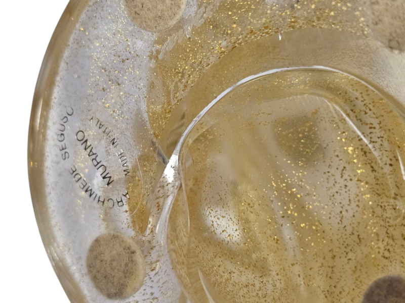 Archimede Seguso Murano - Bladgoud - Gesigneerd - Italie - 1960's image 9