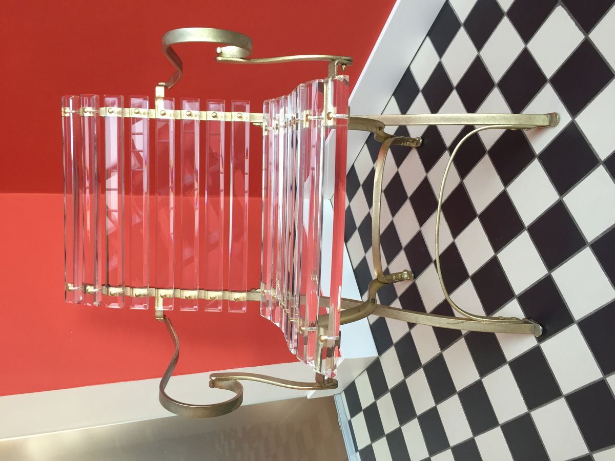 Prachtige Vintage Stoel In Acrylaat/plexi Met Mooie Gebogen Lijnen. image 8