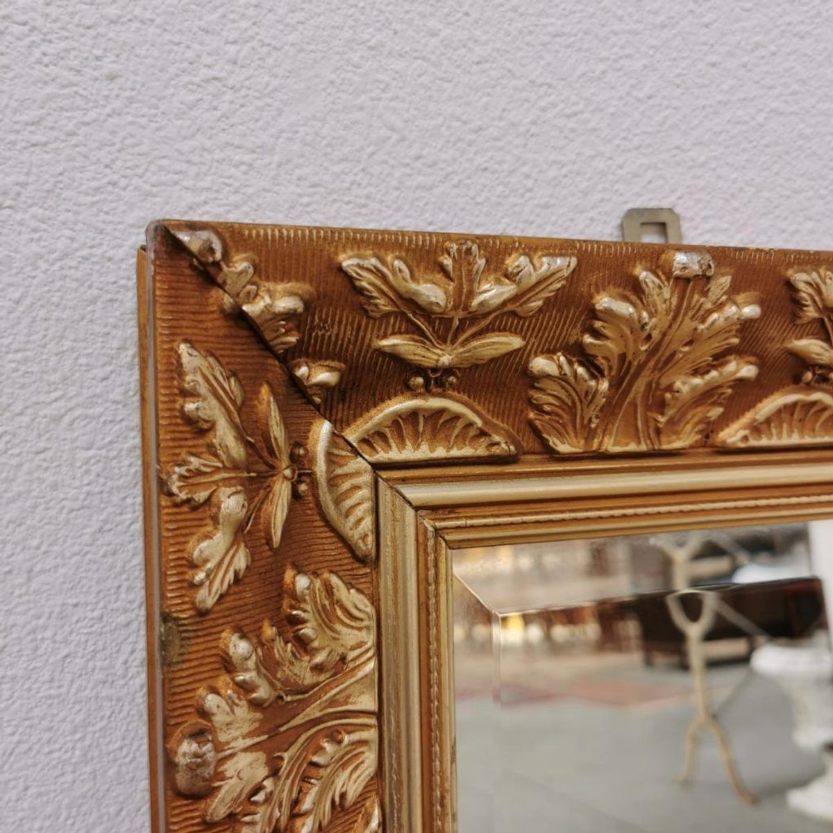 Grote Vintage Goudkleurige Hollywood Chic Schouwspiegel Spiegel Facet Geslepen image 7