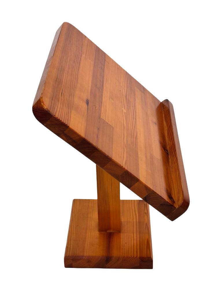 Vintage Grenenhouten Boekenstandaard / Magazine Jaren 70 image 5