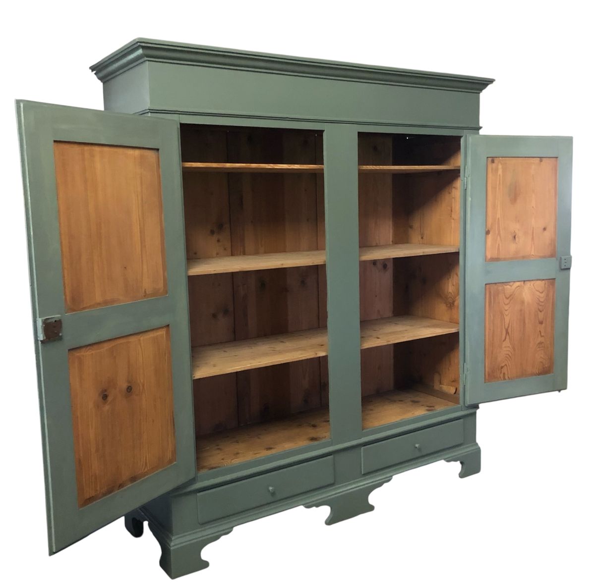 Groene Linnenkast | Brocante Kast image 5