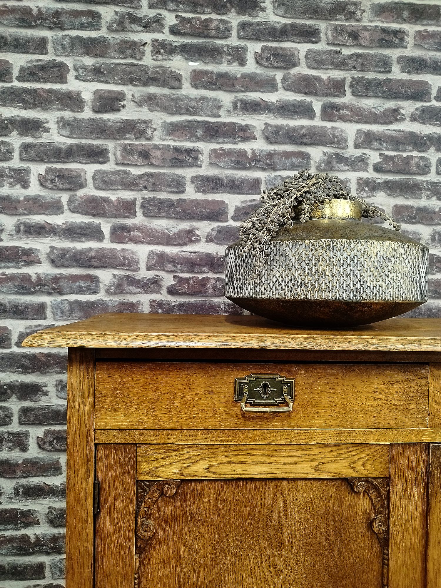 Oud Eiken Dressoir / Meidenkast / Commode / Ladekast image 4