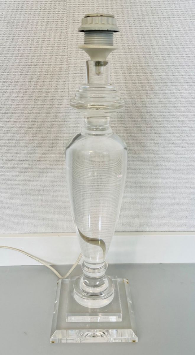 Lucite Vintage Transparante Plexiglas Lamp image 2