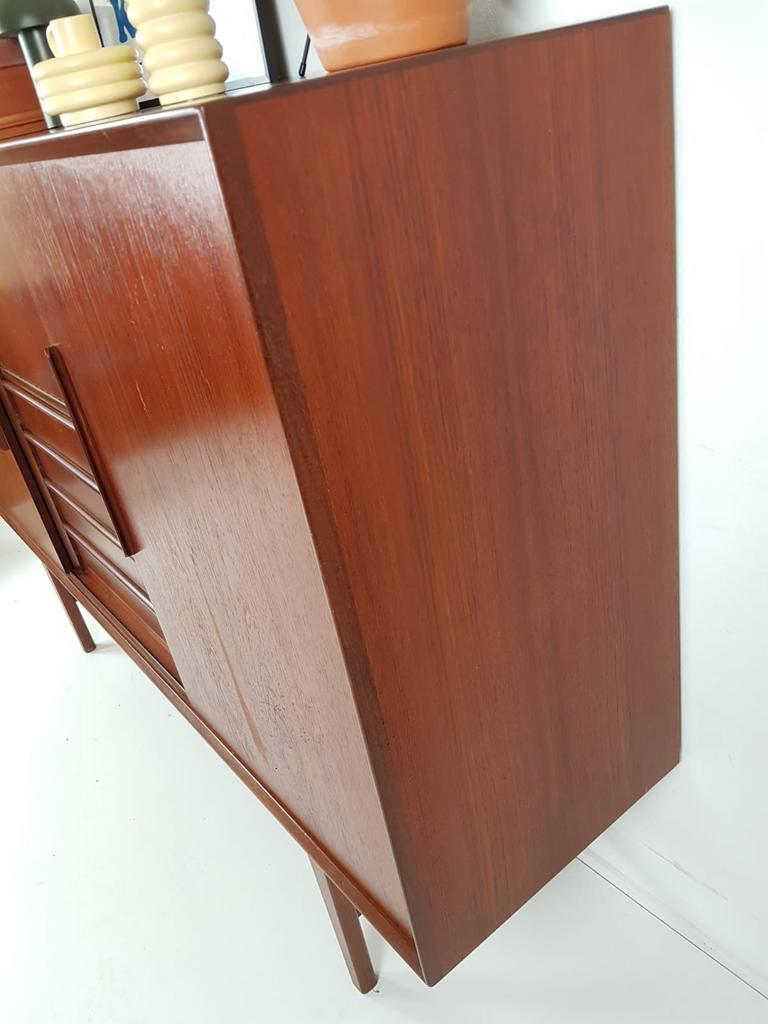 Vintage Teak Houten Wandkast | Buffetkast Deens Kast image 8