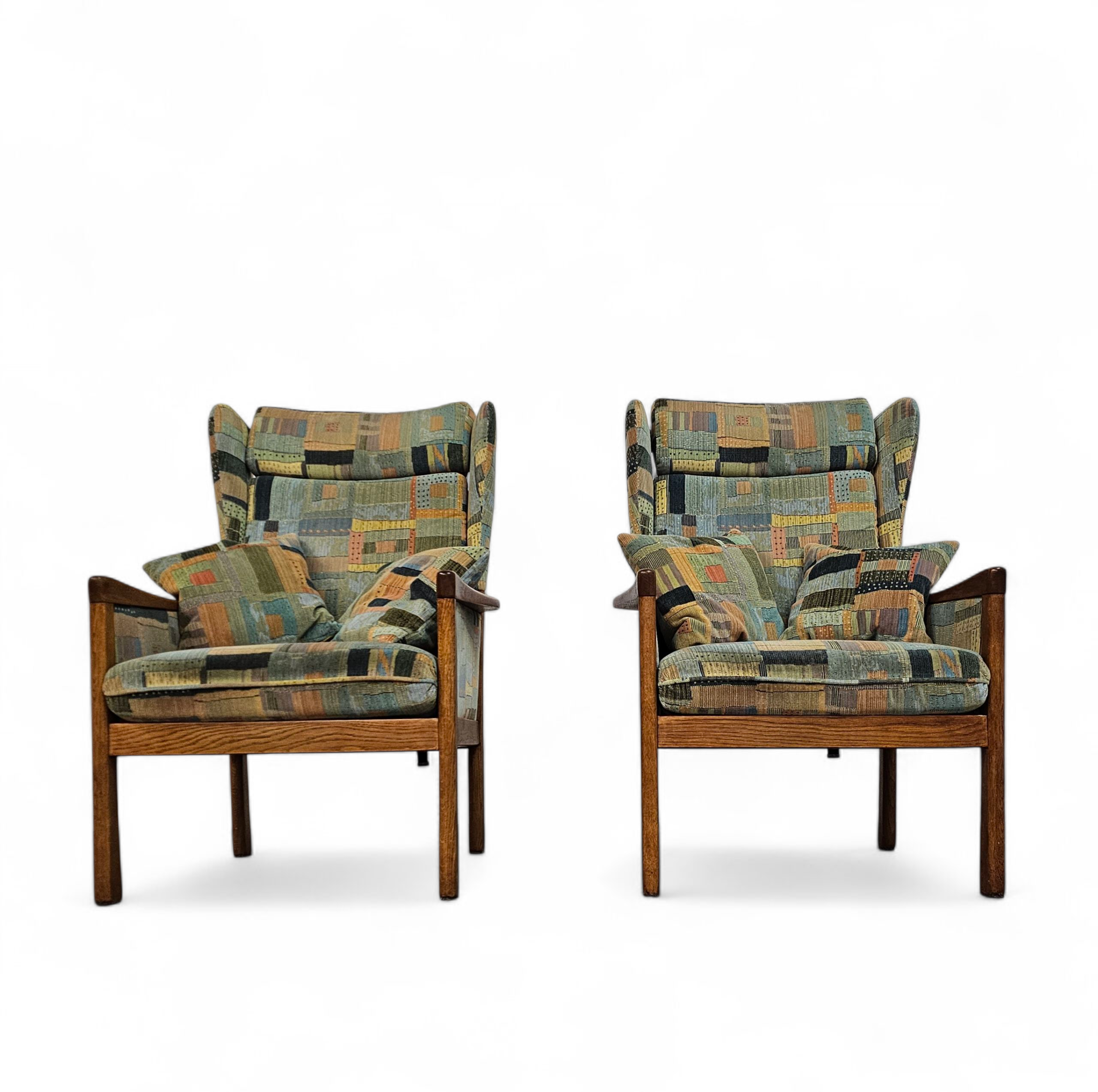 2 X Casala Wingback / Lounge / Armchair In Top Condition / 4 Small Cushions / 1960s image 26