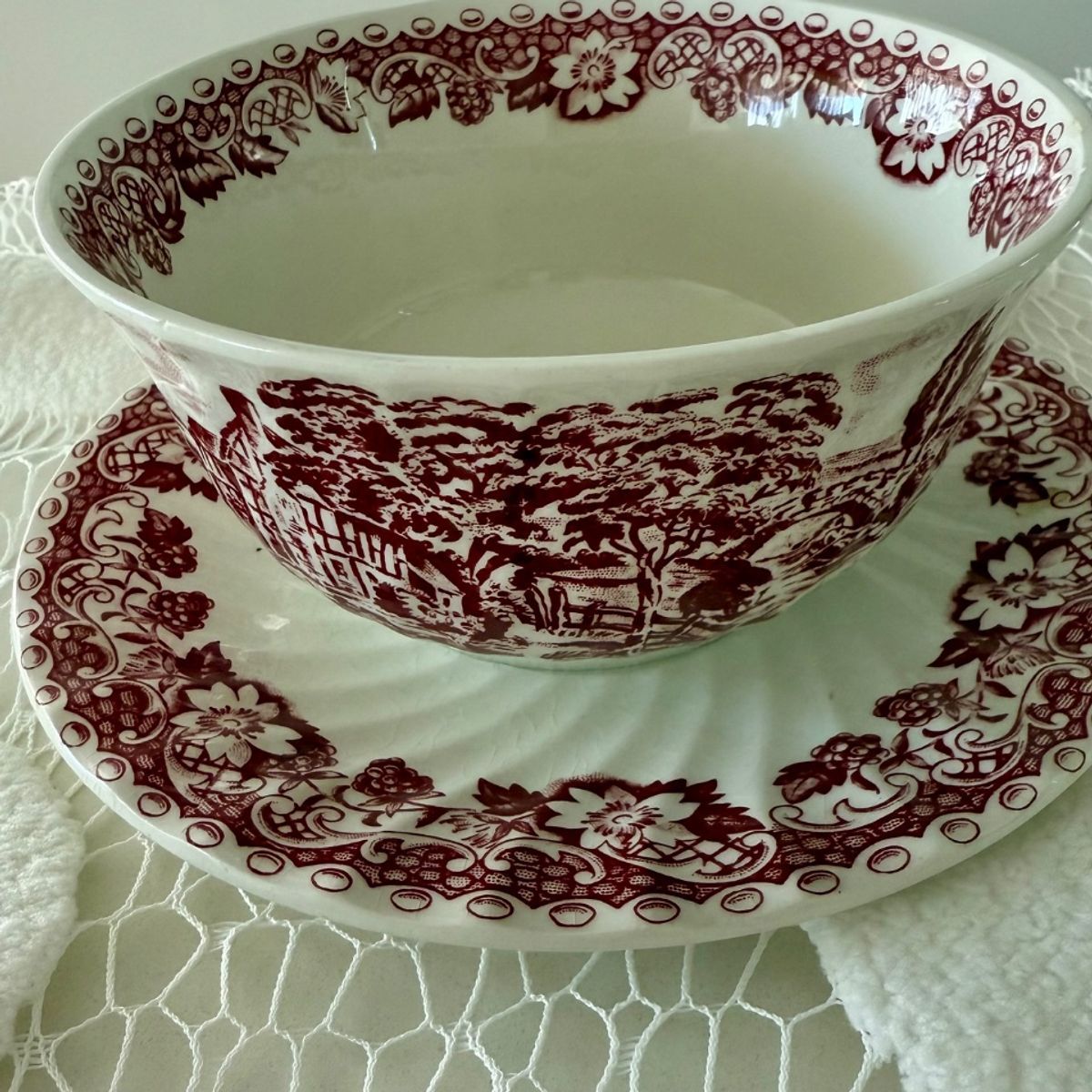 Prachtige Soepschaal Van Barratts Elizabethan Staffordshire Ware, Engels image 9