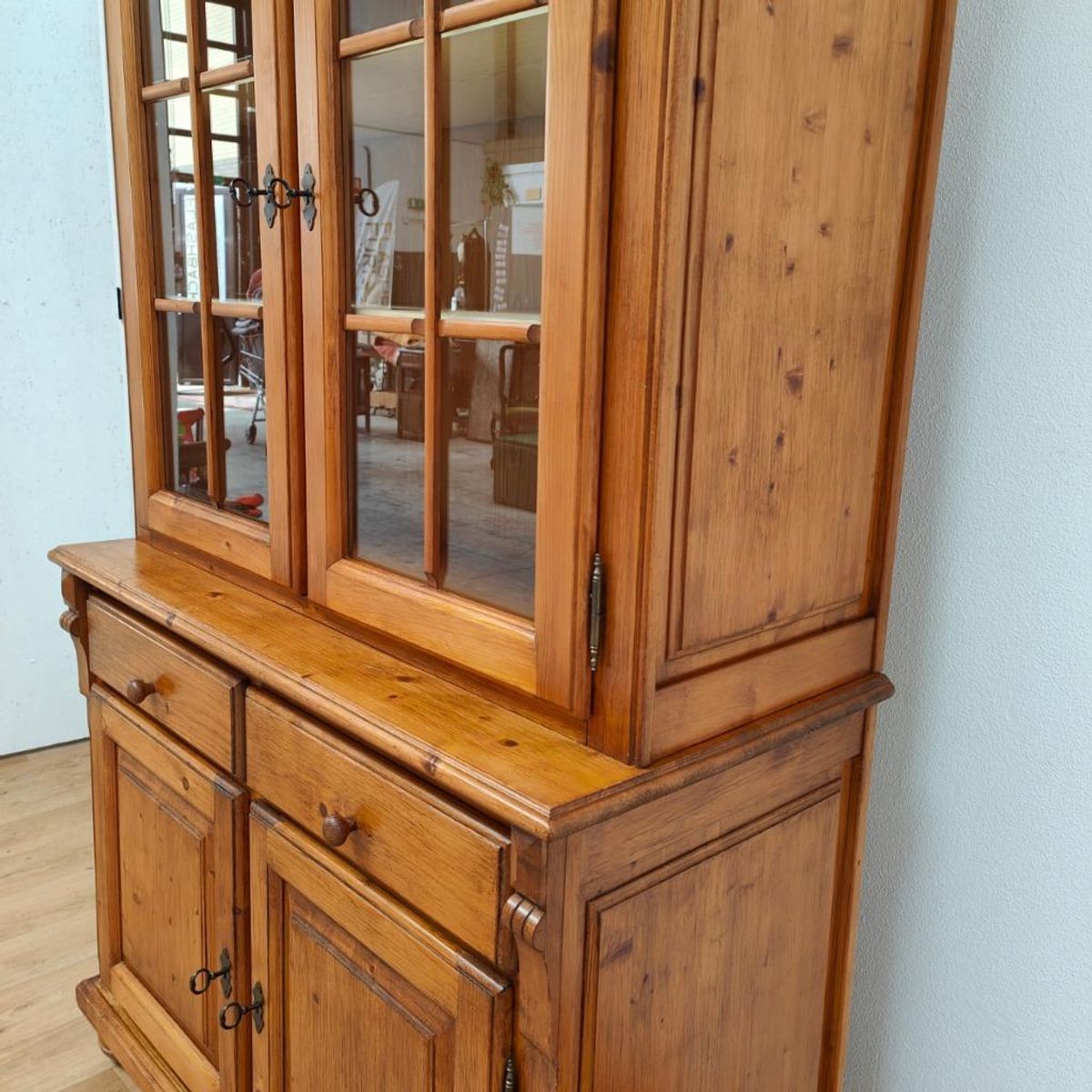 Vintage Landelijke Grenen Buffetkast Wandkast Buffet Kast. image 6