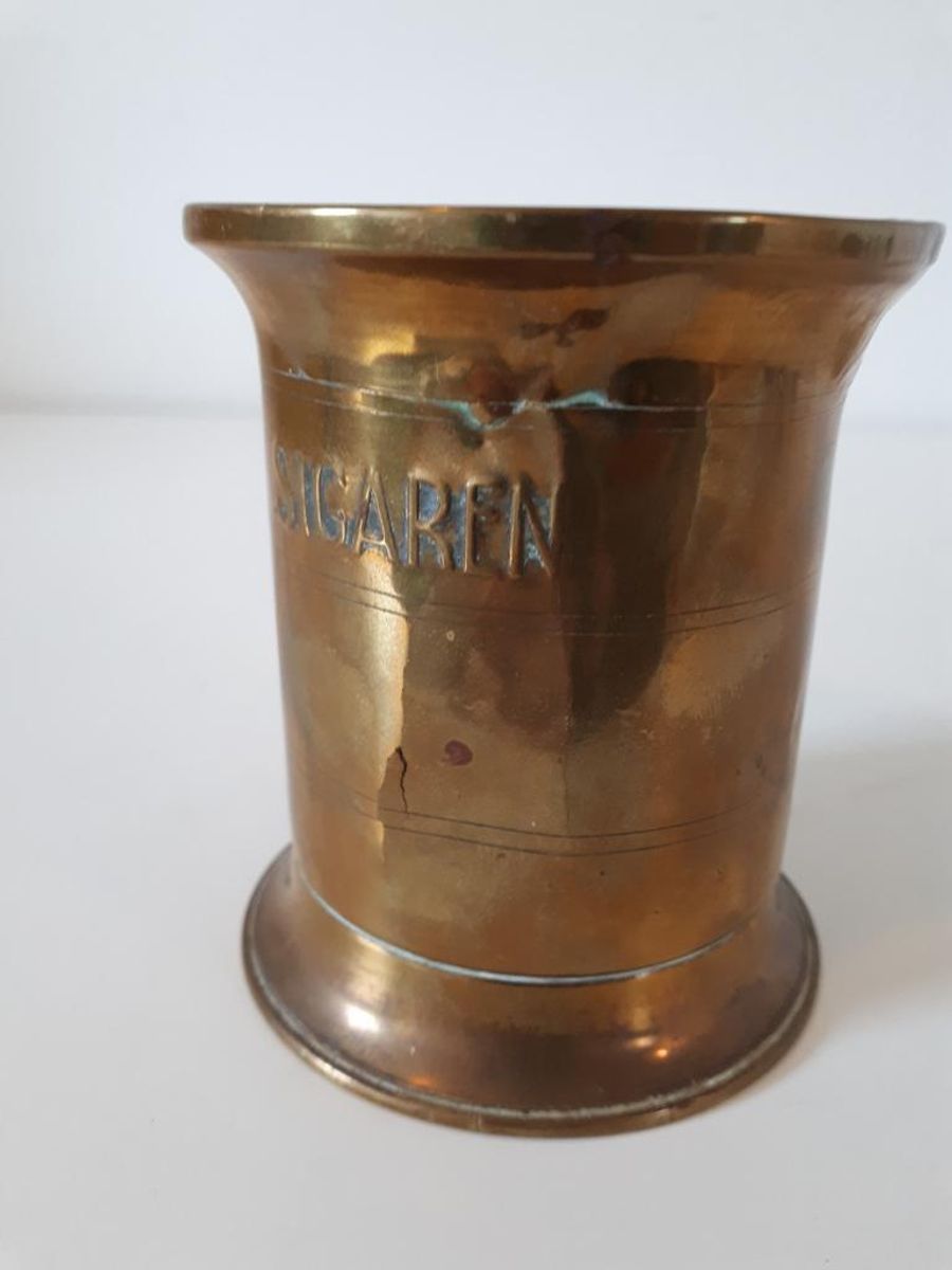 Antiek Koperen Sigaren Potje image 3