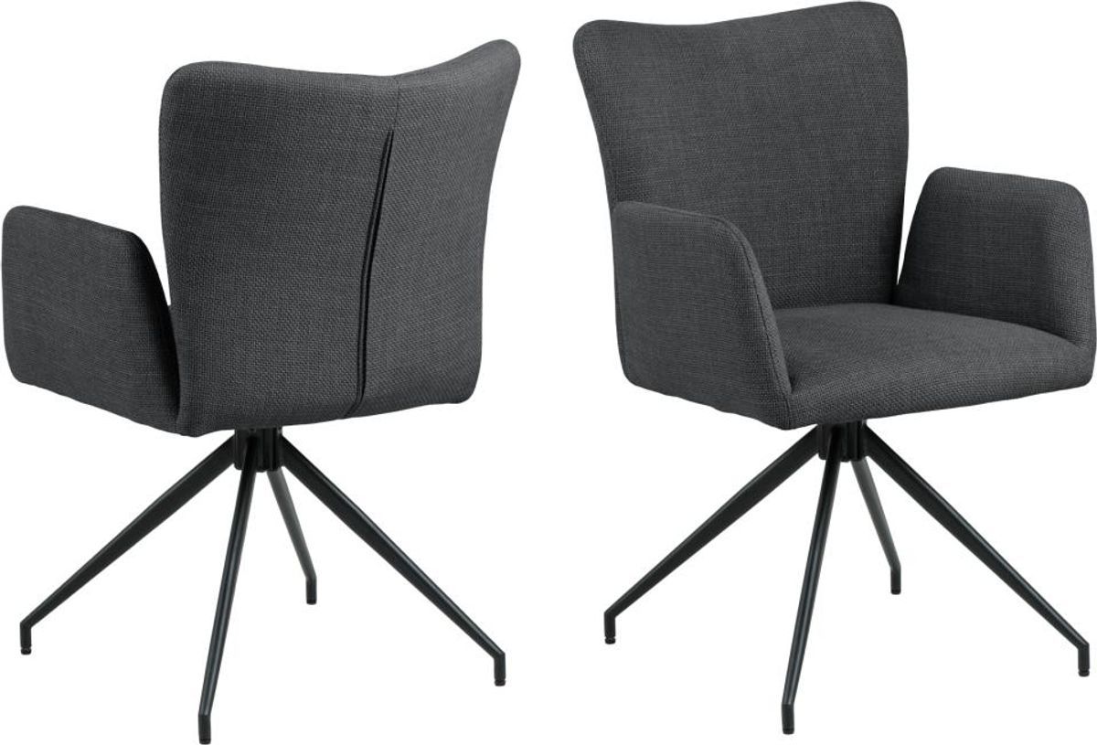 Vena Eetkamerstoel - Set Van 2 - Donker Grijs image 6
