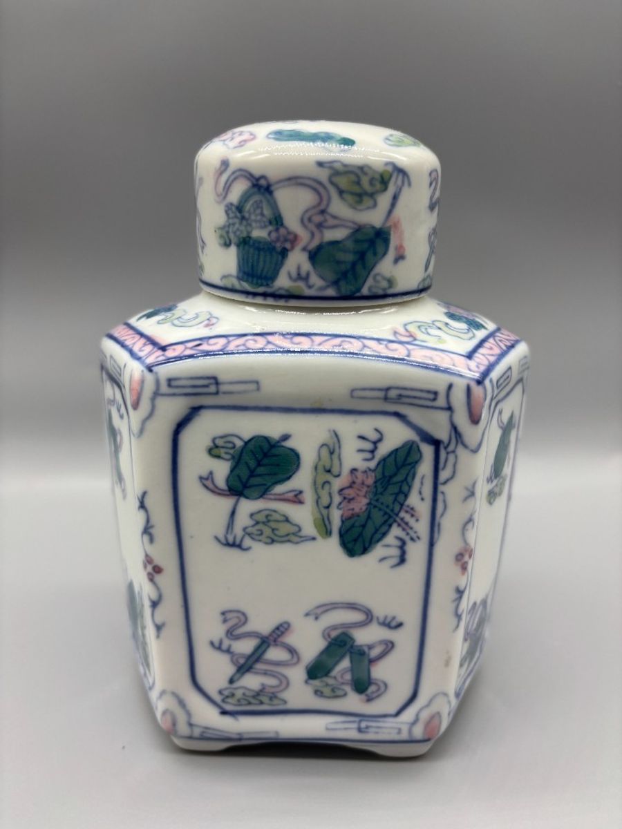 Chinees Pastel Porselein Gemberpot Theebus 60's image 5