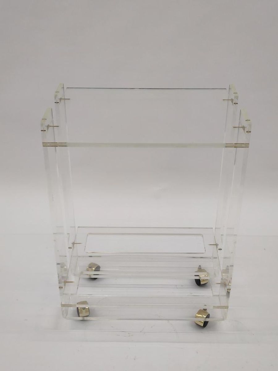 Vintage Plexiglas Bar Cart Serveerwagen David Lange Stijl image 4