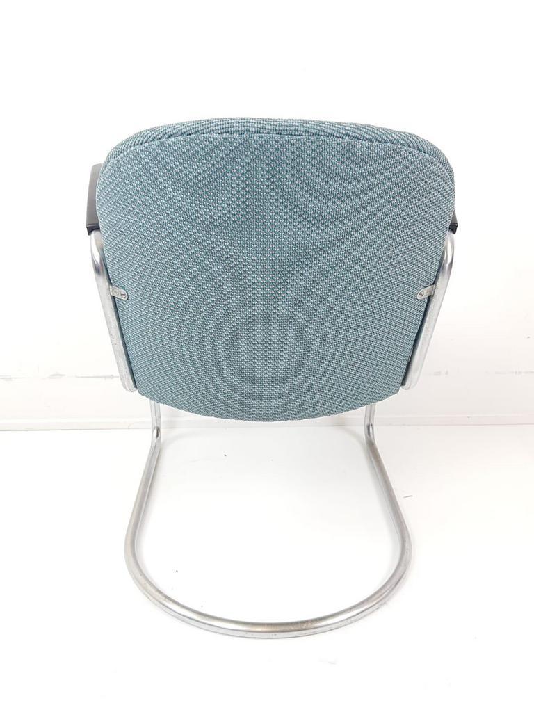 Gispen Fauteuil Model 413 Nieuw Gestoffeerd Grape Blauw image 7