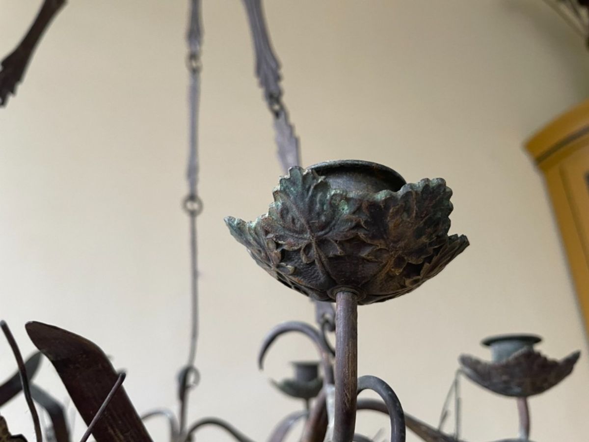 Oogstlamp Kerklamp Hanglamp Voor Kaarsen Frans Antiek image 4