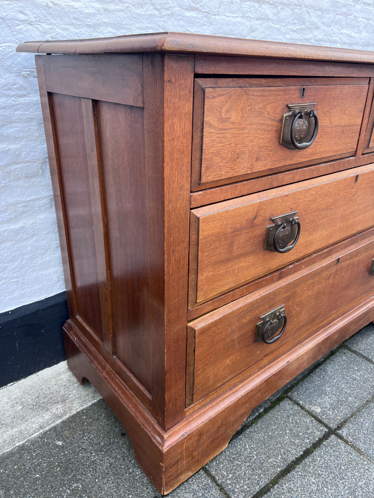 Antiek Engelse Ladekast Met 4 Lades, image 8