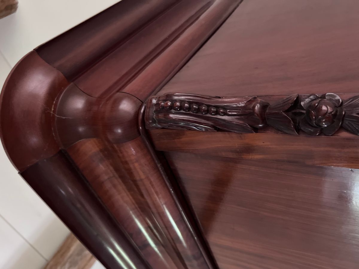 Demontabele Antiek Mahonie Hang/ Leg Kledingkast Met Binnenlades, 175 Cm Breedste Punt image 6
