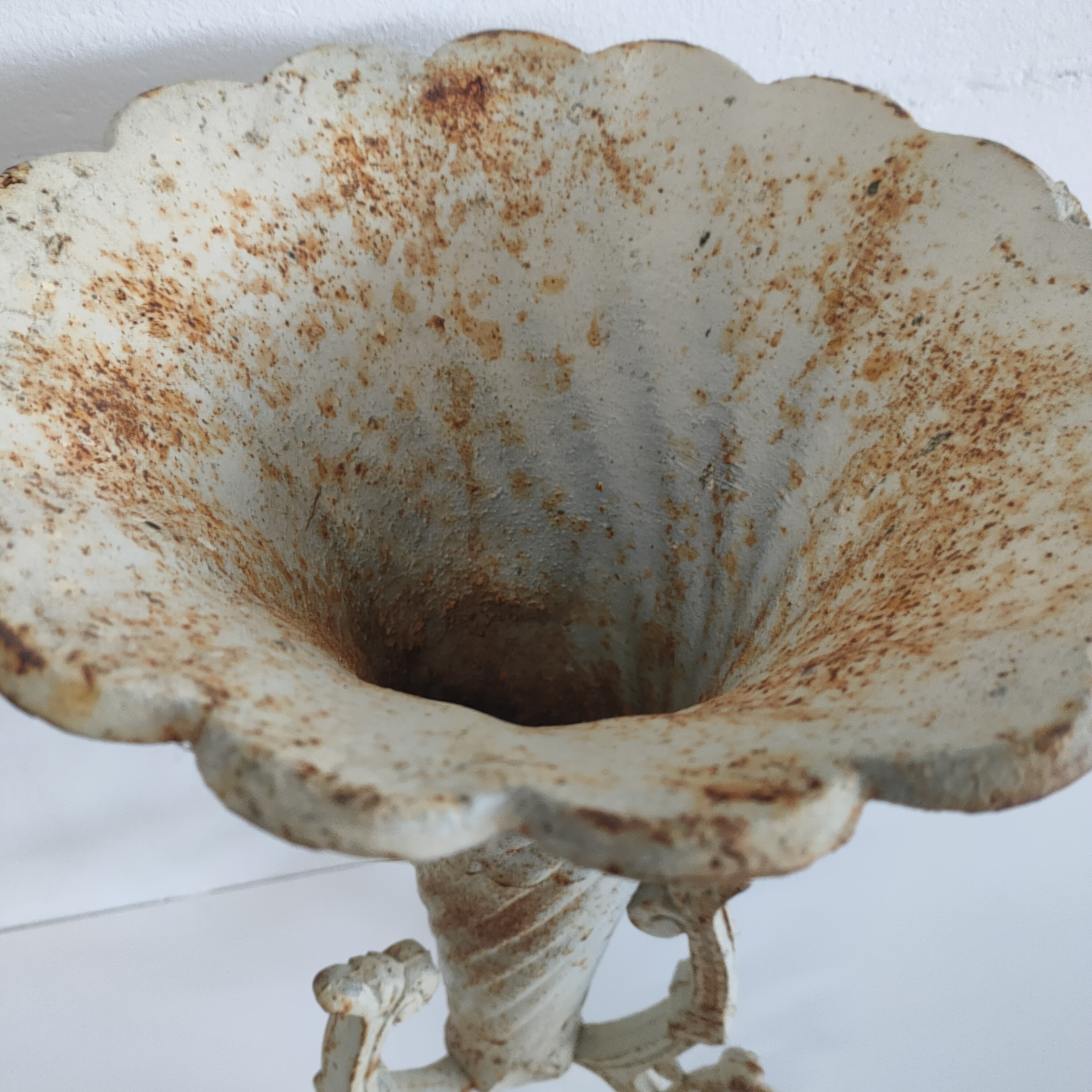 Gietijzeren Tuinvaas Creme Wit image 6