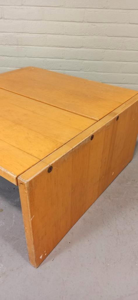 Vintage Houten Kubieke Salontafel Bijzettafel image 6