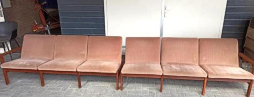 Vintage Deens Bankstel Set / Hoekbank image 10