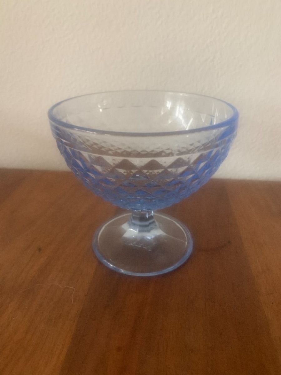 Vintage Set Van 4 Blauwe Glazen Coupes Van IKEA Made In Italië image 3