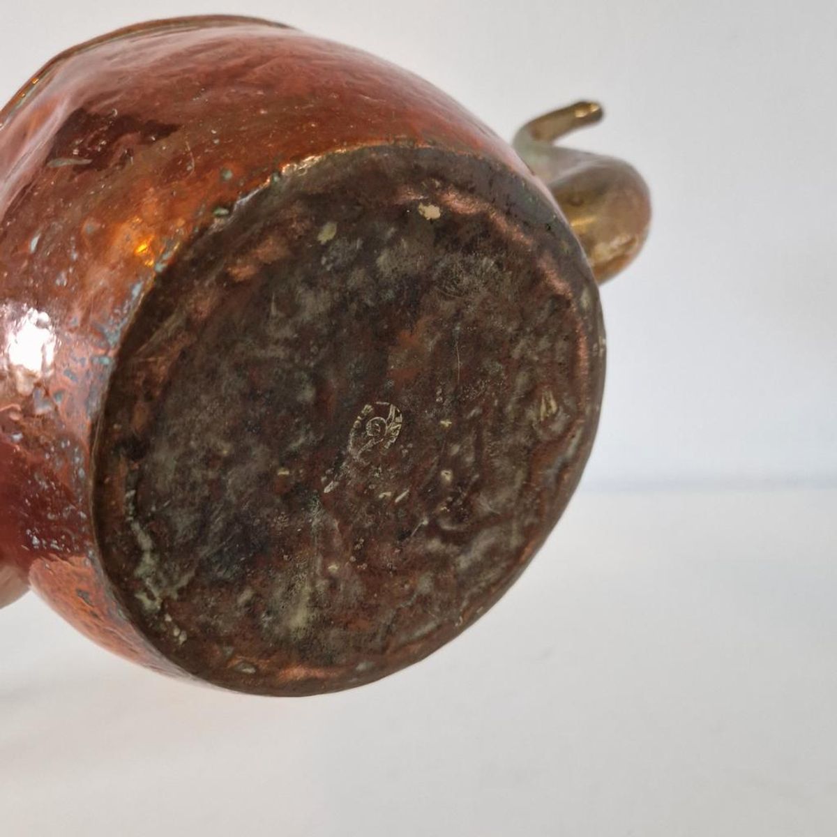 Antieke Ketel Rood En Geel Koper image 9