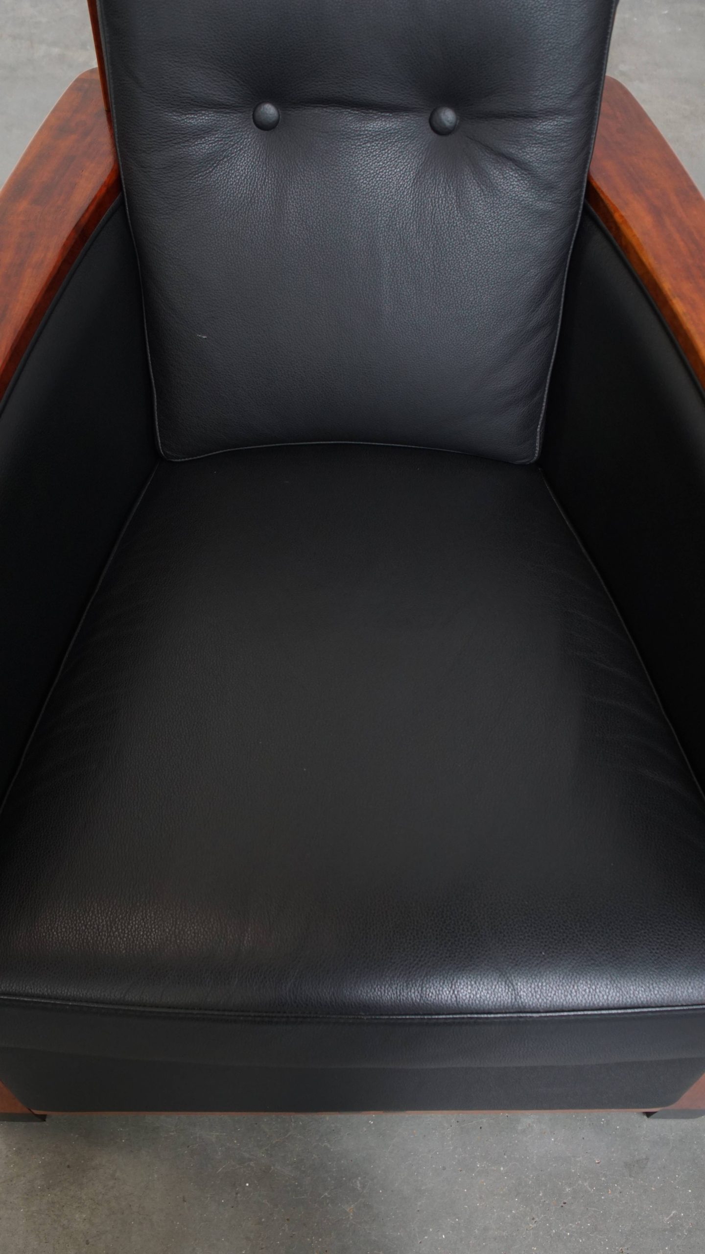 Luxe Art Deco Schuitema Design Fauteuil Model Frank Uit De Decoforma Serie Met Zwart Leer image 7