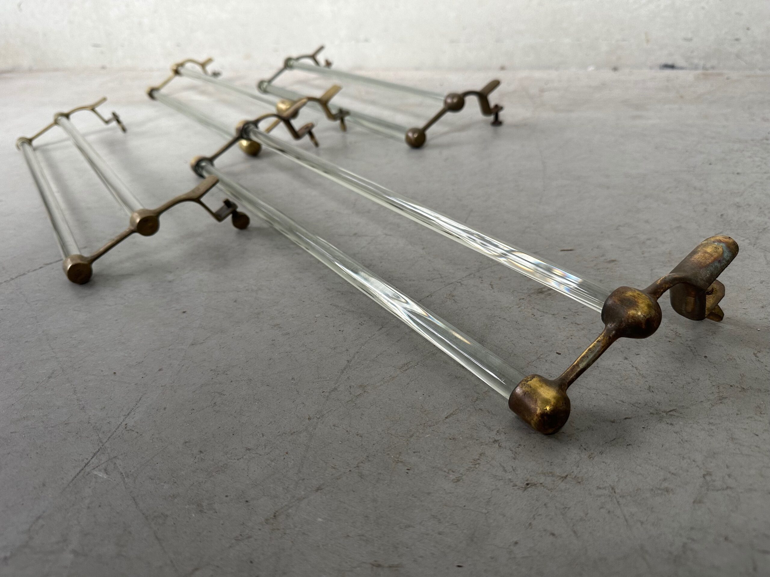 Art Deco Handdoekhouder – Glas En Messing image 9