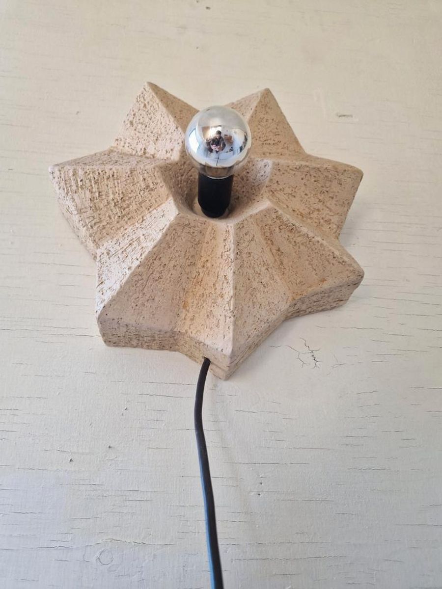 Vintage Keramiek Stervorm Wandlamp Jaren 70 Design. image 7