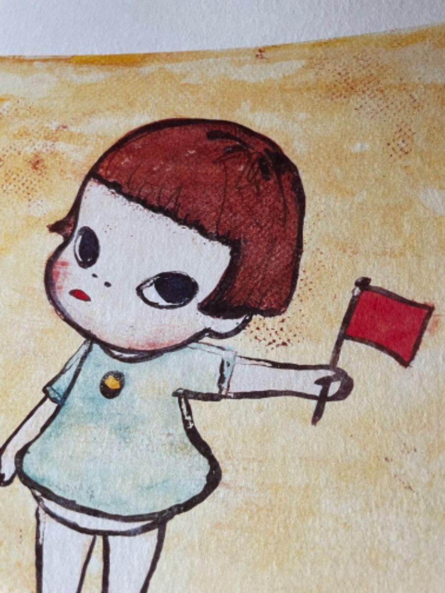 Yoshimoto Nara, Mädchen Mit Den Winkerflaggen, 1996, image 4