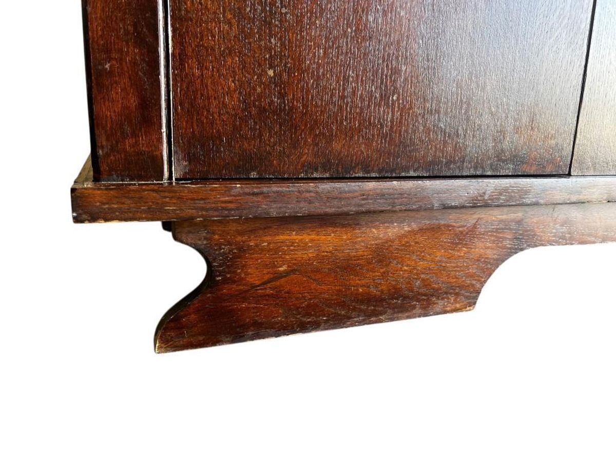 Vintage Dressoir / Retro Lange Extra Diepe Kast Donker Hout image 5