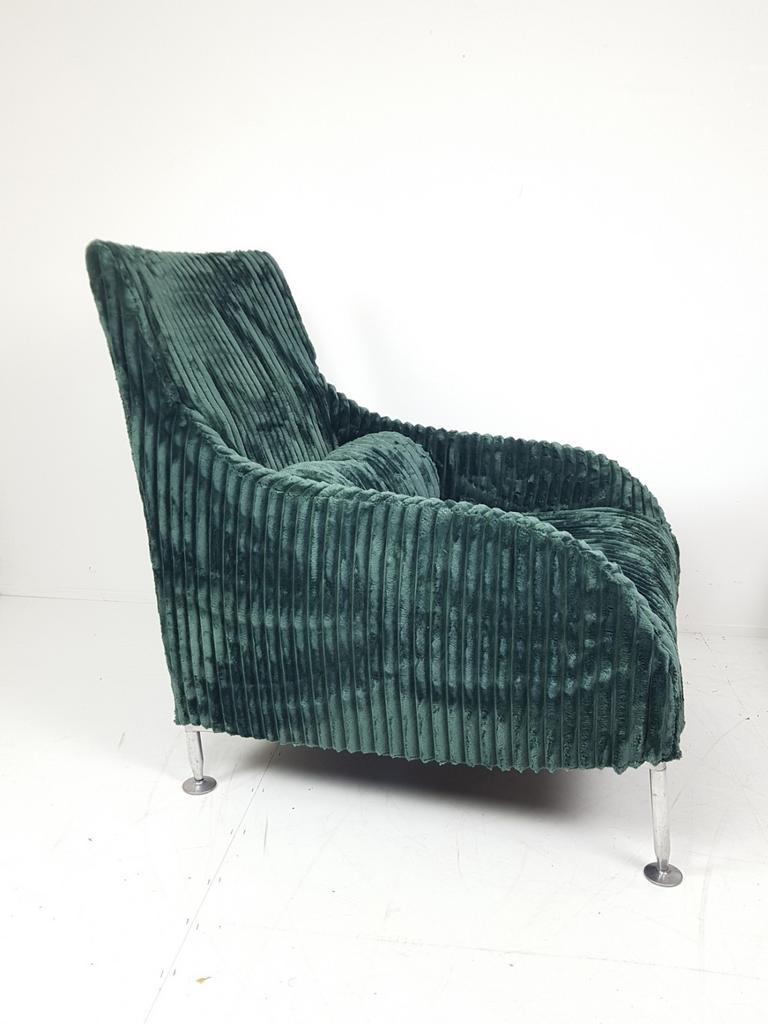 Vintage Design Fauteuil Groene Rib | Nieuw Gestoffeerd image 3