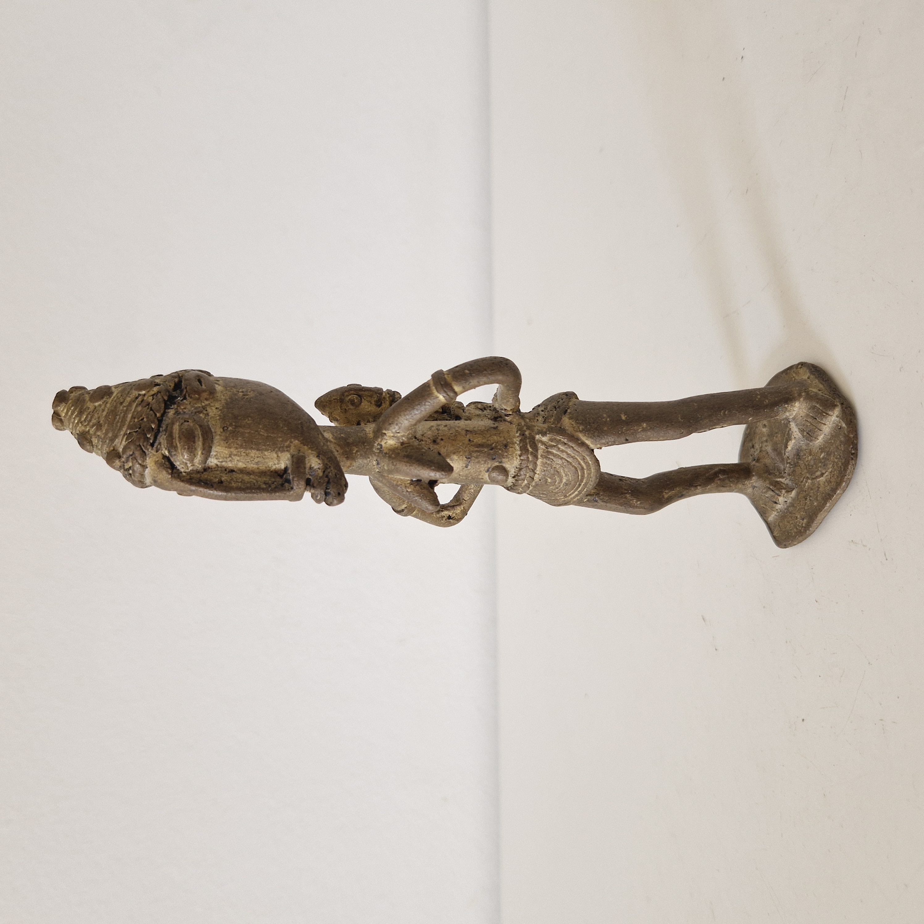 Oud Afrikaans Brons Of Messing Beeldje image 3